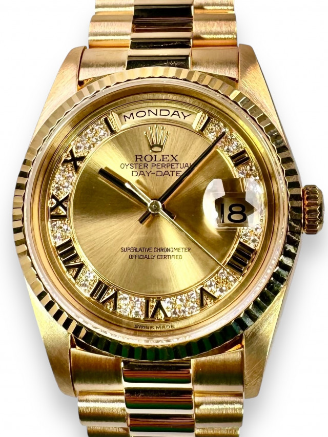 Rolex Day Date President  18238  Myriad Diamond Dial