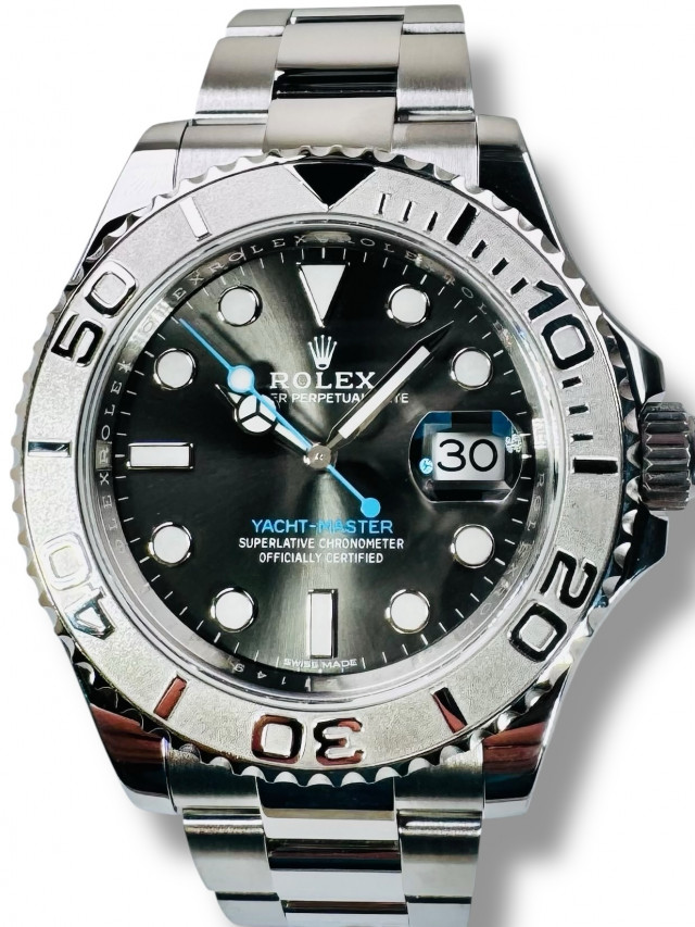 Rolex 116622 Platinum & Steel on Oyster Rhodium