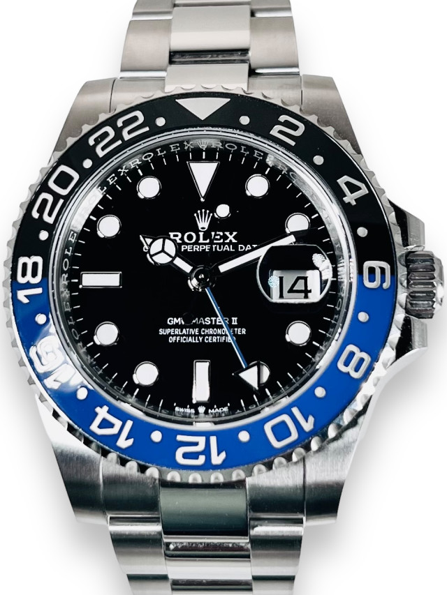 Rolex 126710 Yellow Gold on Jubilee, Black & Blue Ceramic Bezel Black