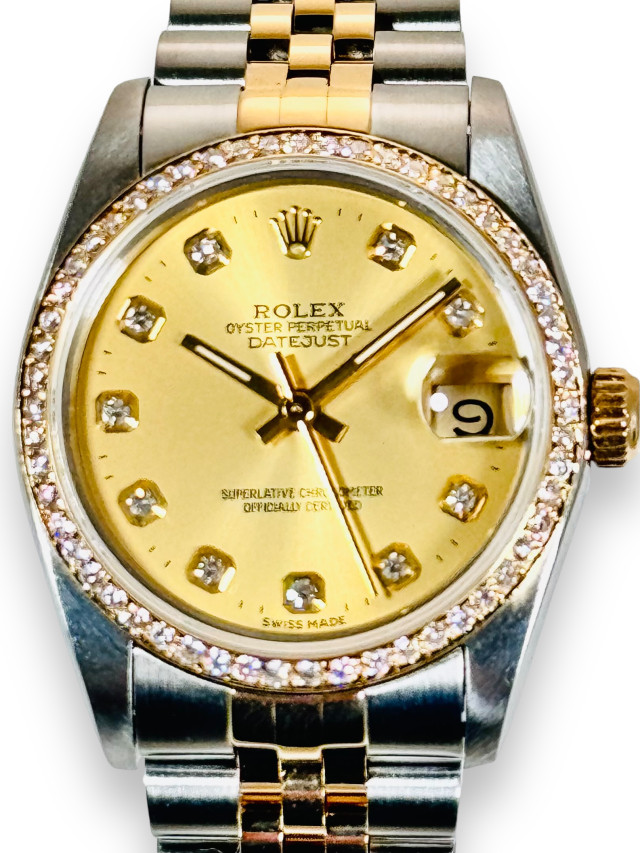 Diamond Rolex Datejust 68273 18KT & Steel