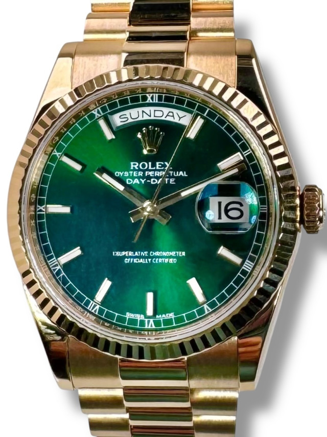 Rolex President Day-Date 118238GNSP Bright Green Dial.