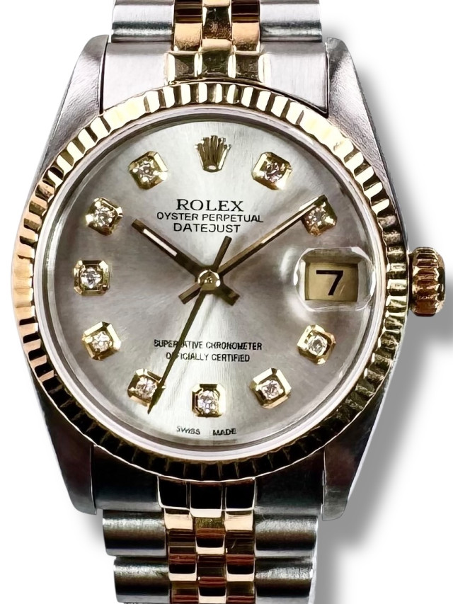 Diamond Rolex Datejust 68273 18KT & Steel