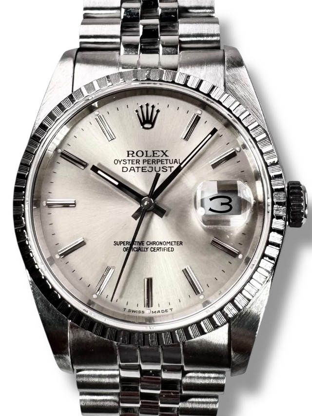 Rolex Datejust 16220 Stainless Steel Silver Dial