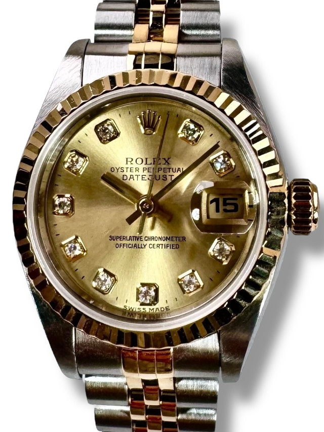 Rolex Datejust 69173  Champagne Diamond Dial