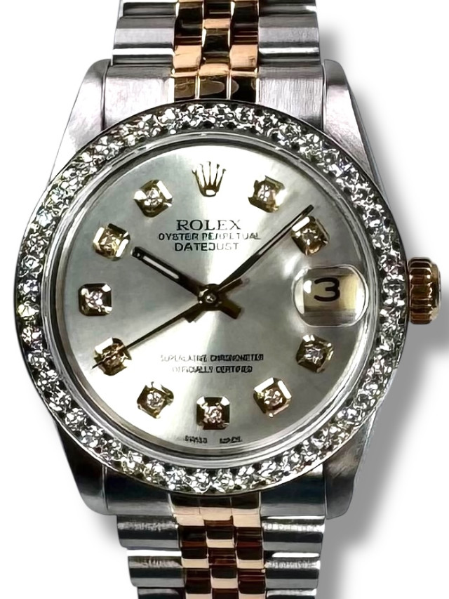 Diamond Rolex Datejust 68273 18KT & Steel