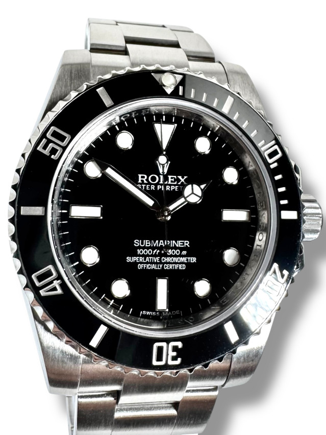 Rolex 114060 Steel on Oyster Black