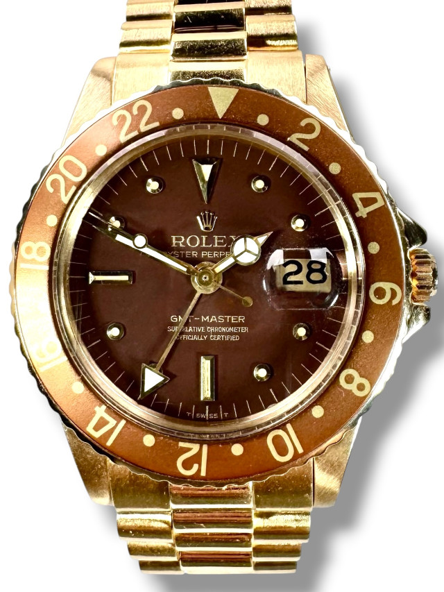Vintage Rolex GMT Master 1675 18KT Gold