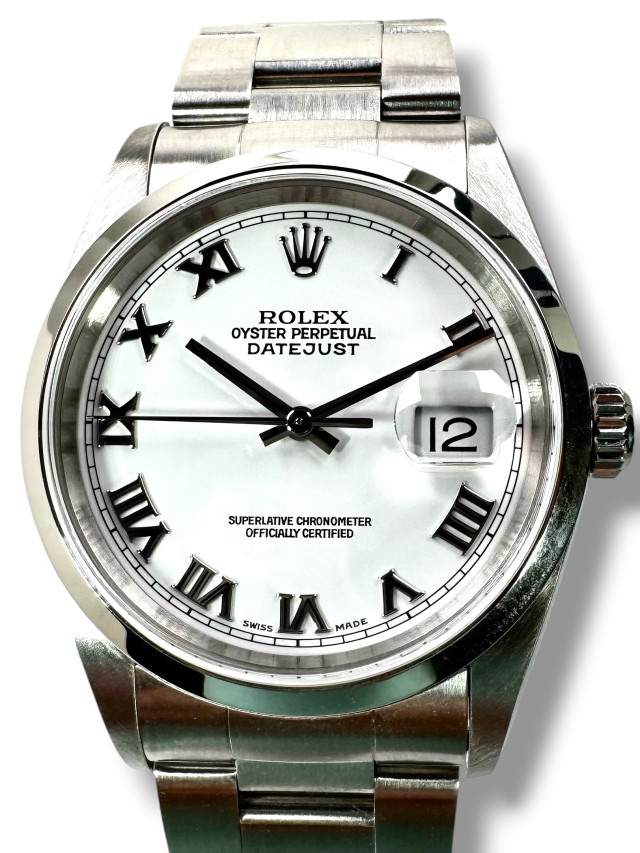 Rolex Datejust 16200 White Roman Dial 36MM