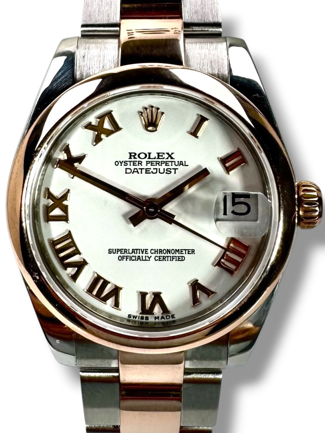 31 MM Rolex Datejust 178241  18 KT Rose Gold & Steel