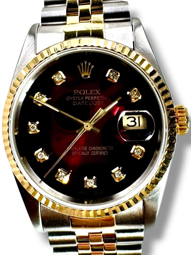 Rolex Datejust 16233 Ruby Red Diamond Dial
