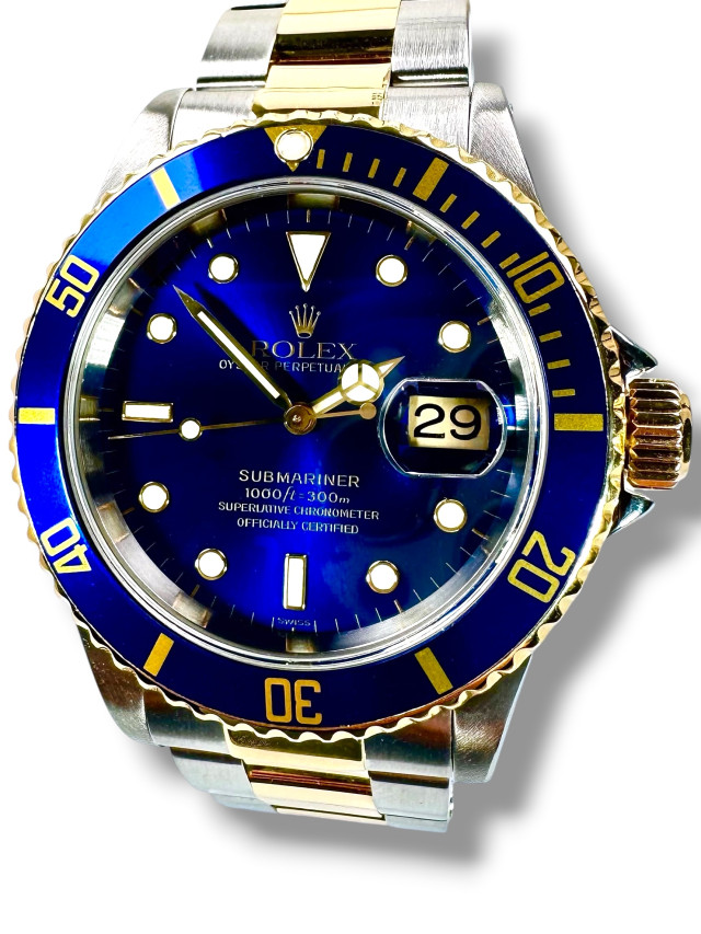 Rolex Submariner 16613 18KT Gold & Steel "Single Swiss"