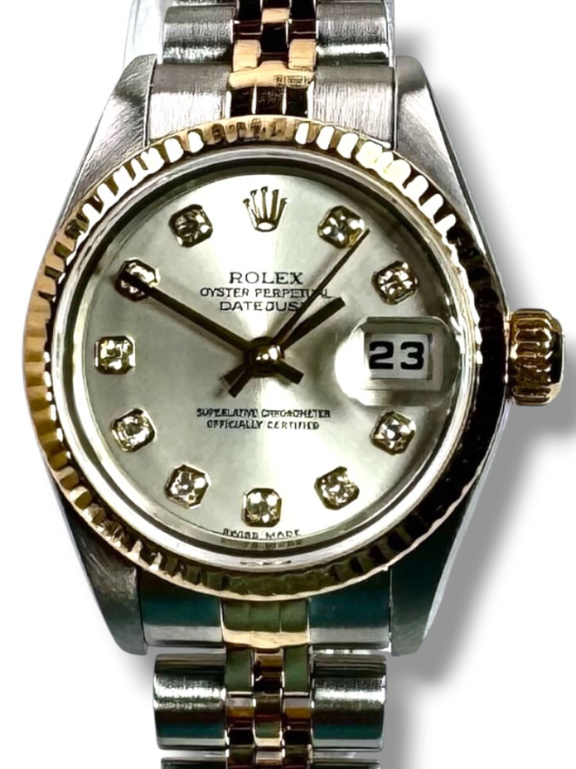 Rolex Datejust 79173 Silver Diamond Dial