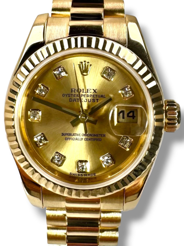 Ladies Rolex President  Watch 179178 18KT Gold