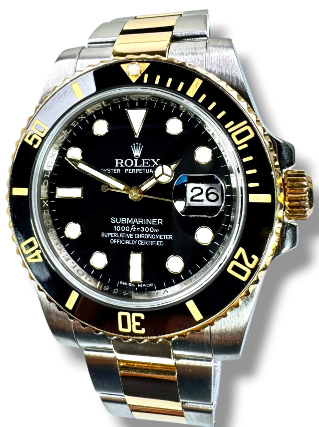 Rolex 116613 Yellow Gold & Steel on Oyster Black