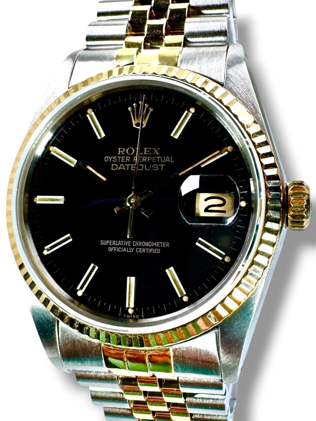 Rolex Champagne Datejust 16013 36 mm Black Dial
