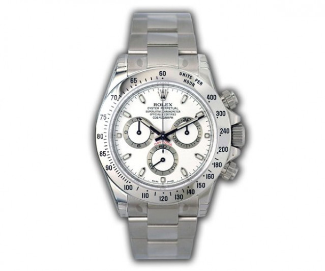 Rolex 116520 Steel on Oyster Steel with Luminous Index on Platinum