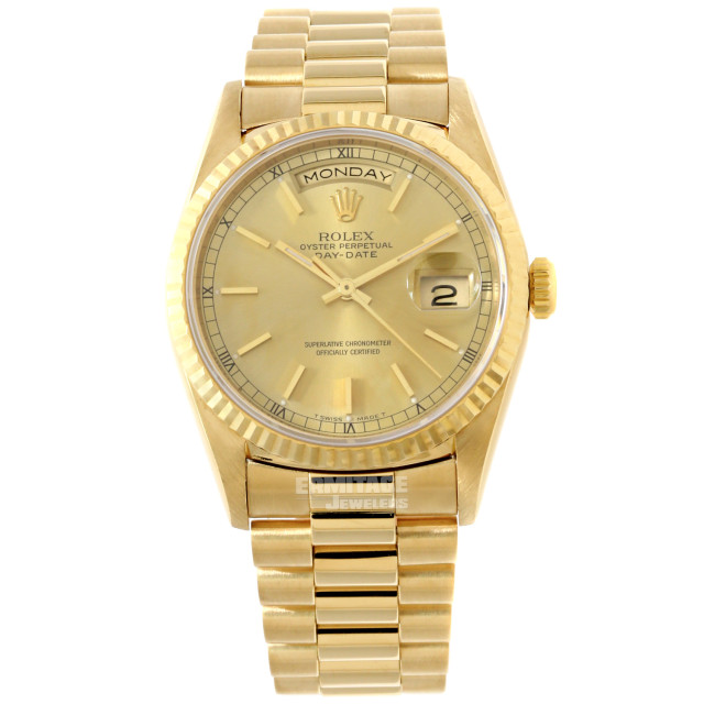 Rolex Day-Date 18238 President Fluted Champaign