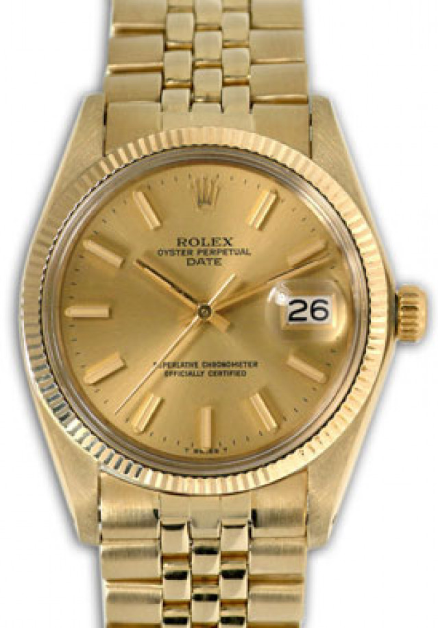 Vintage Rolex Date 1503 Gold Year Circa 1971