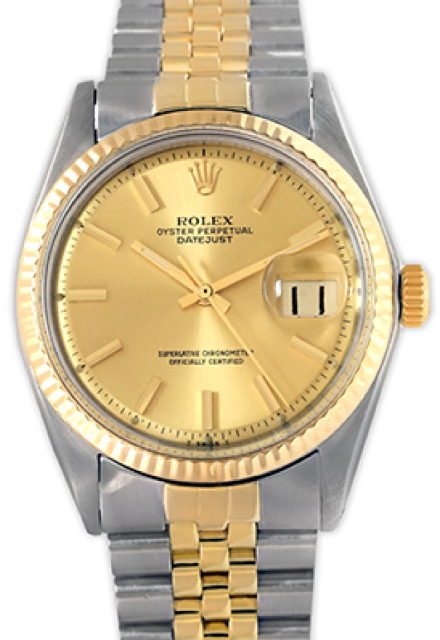 Vintage Rare Rolex Datejust 1601 Gold & Steel Year 1975