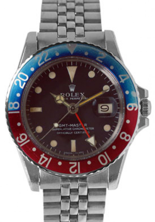 Vintage Pepsi Style Vintage Rolex GMT-Master 1675 Steel Year 1970