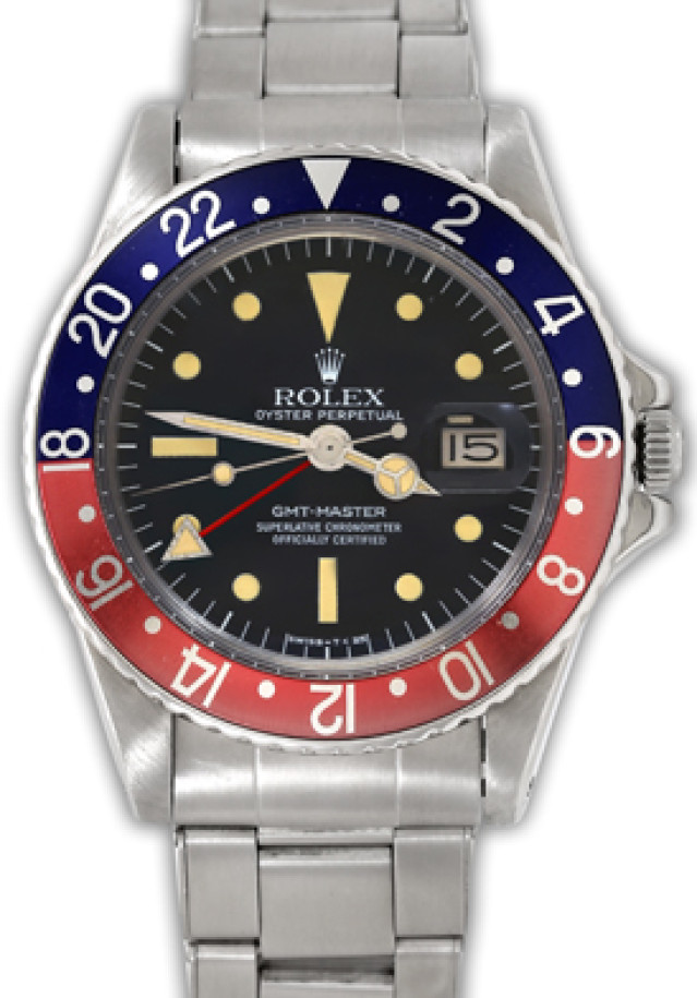 Vintage Rolex GMT-Master 1675 Pepsi Blue & Red Bezel 1968