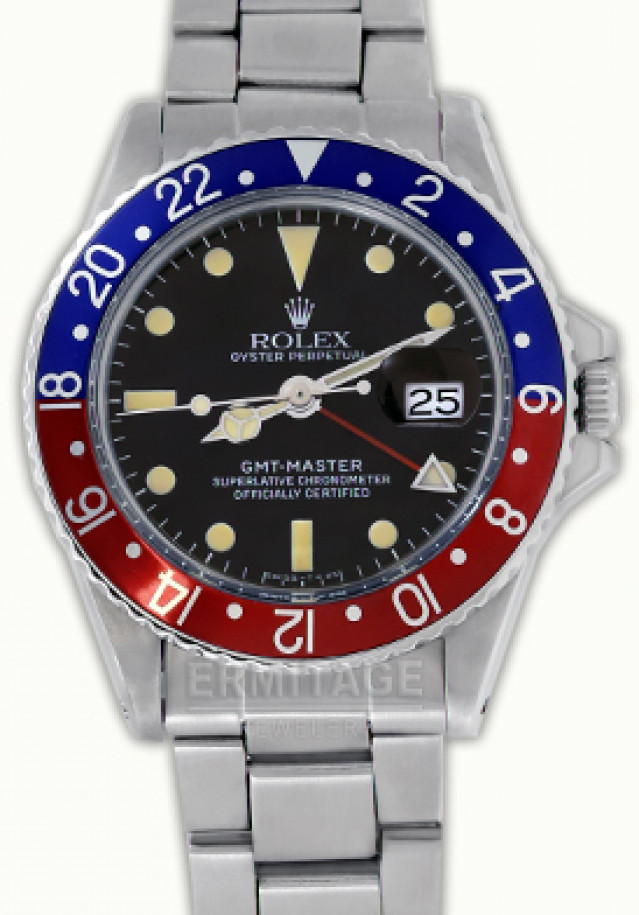 Vintage Rolex GMT-Master 1675 Steel Year 1968 with Black Dial 1968