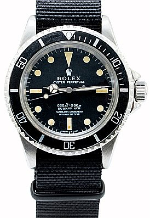Rolex 5512 Steel on Strap Black