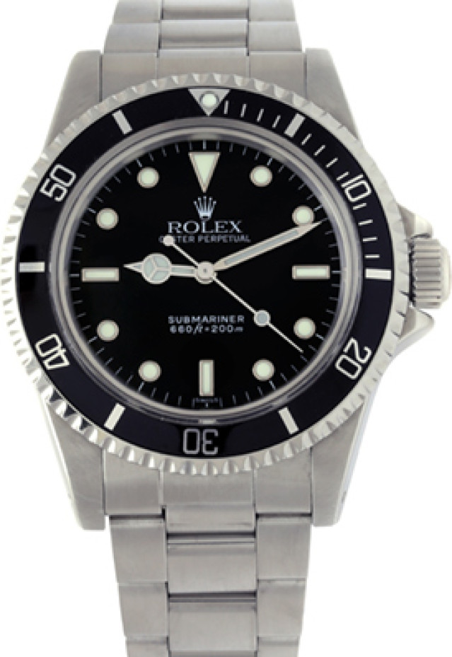 Rolex 5513 Steel on Oyster Black Luminova with Luminous Dots & Index