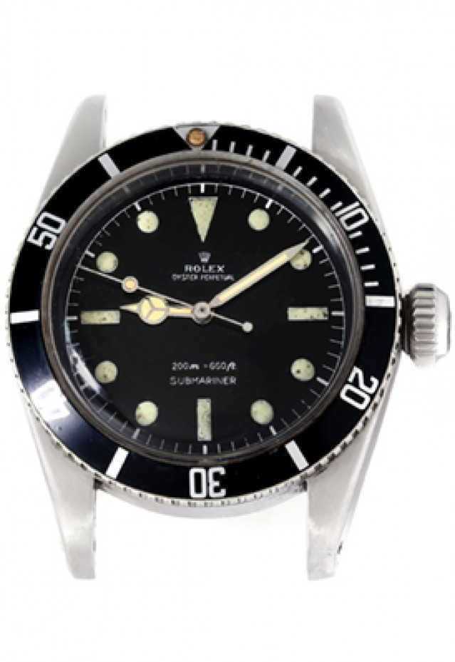 Rolex 6538 Steel No Bracelet on, Black Bezel Black