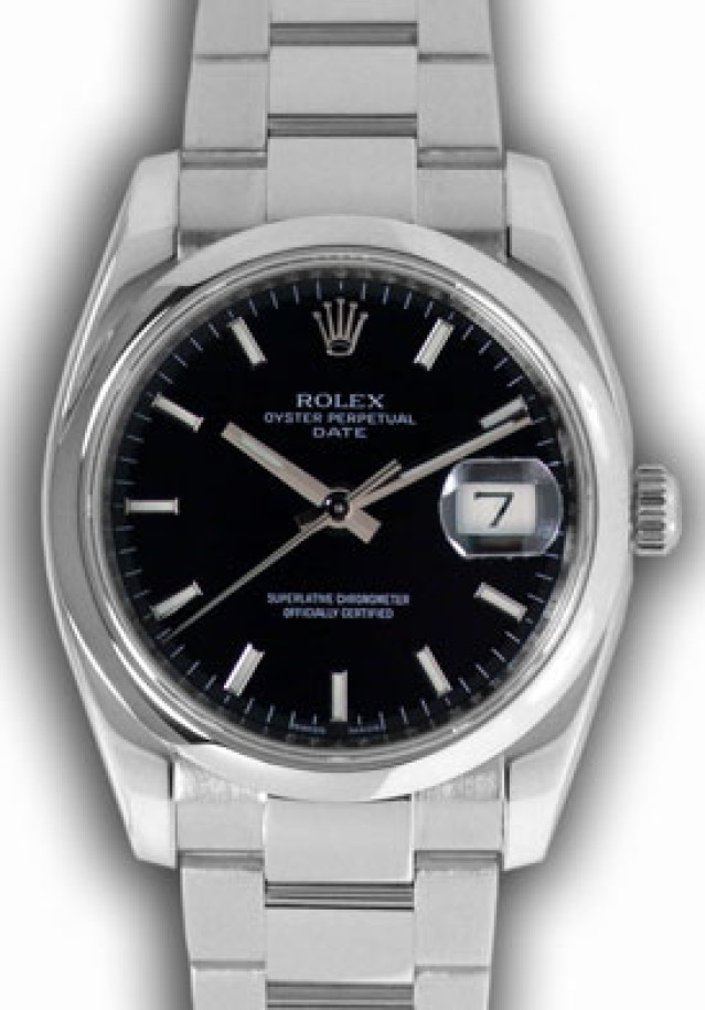 Rolex Date 115200 Steel Black 2010