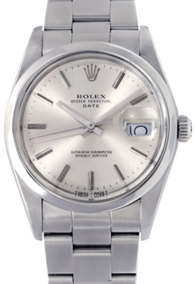 Rolex 15000 Steel on Oyster, Smooth Bezel Steel with Silver Index