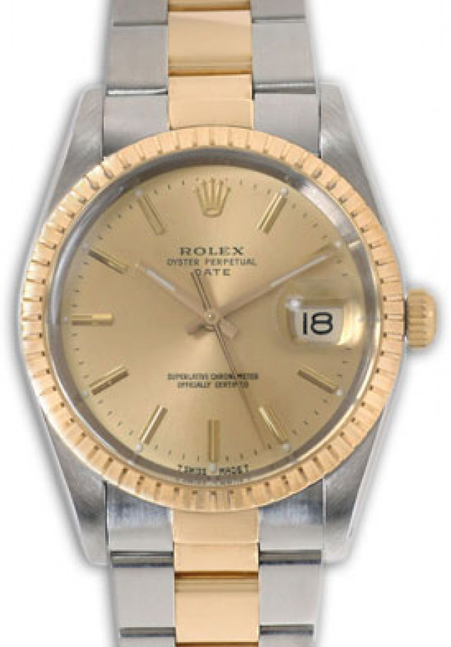 Rolex Date 15053 Gold & Steel Year 1988