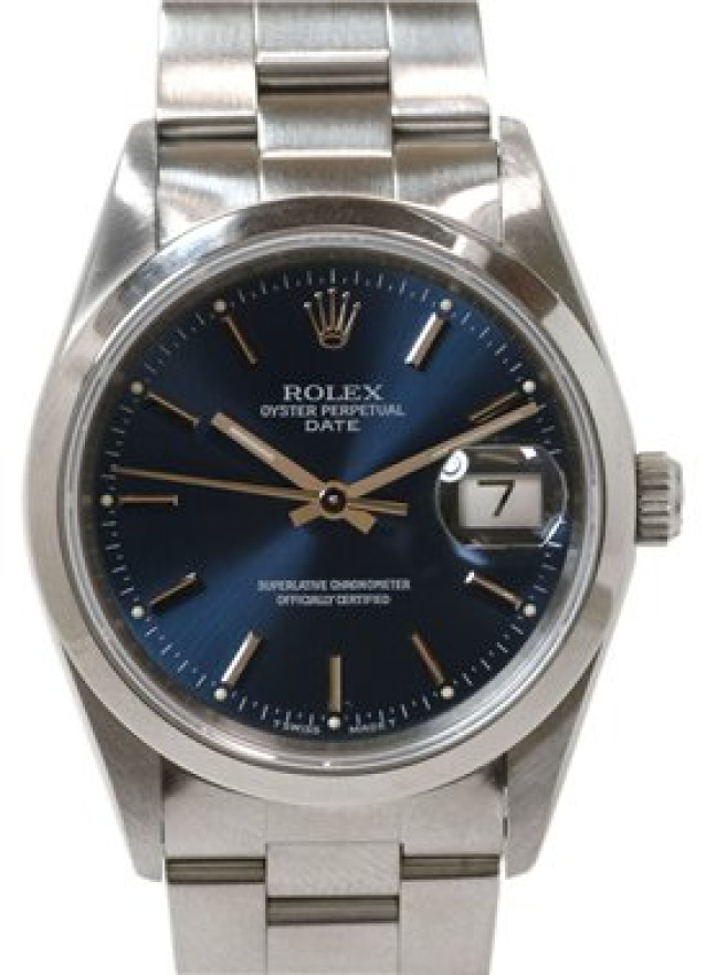 Rolex 15200 Steel on Oyster, Smooth Bezel Blue with Silver Index