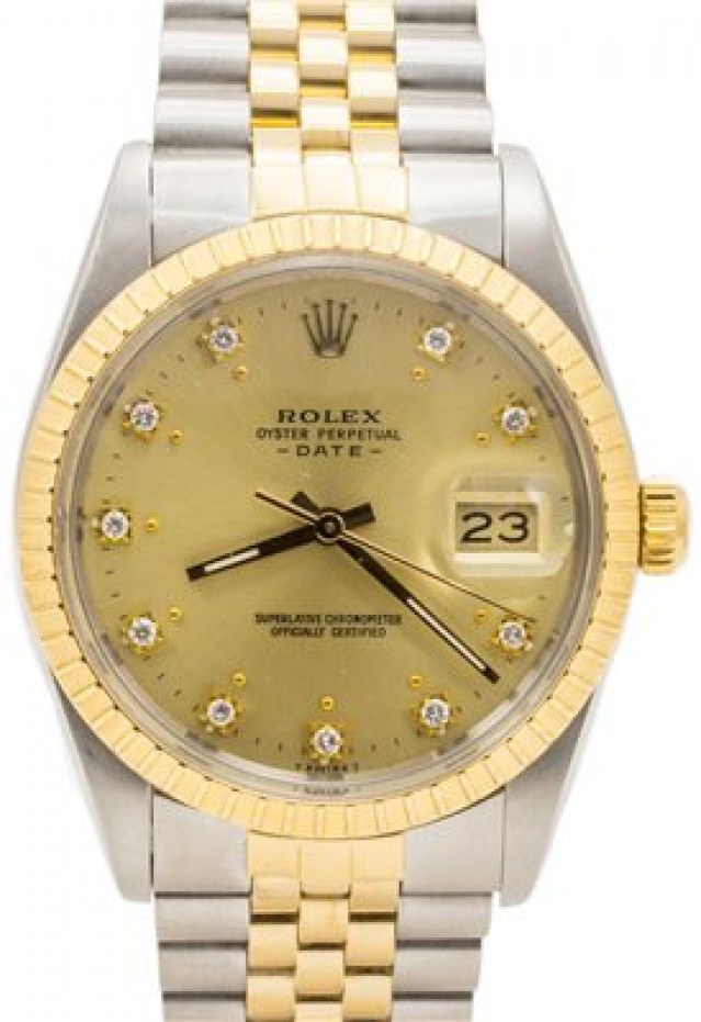 Gold & Steel on Jubilee Rolex Date 15053 34 mm