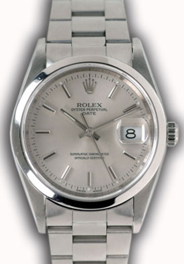 Rolex Date 15200 Steel Silver Dial 2001