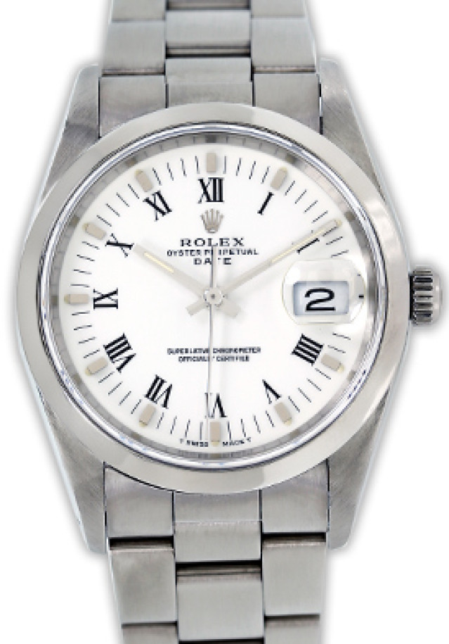 Rolex Date 15200 Steel White 1991