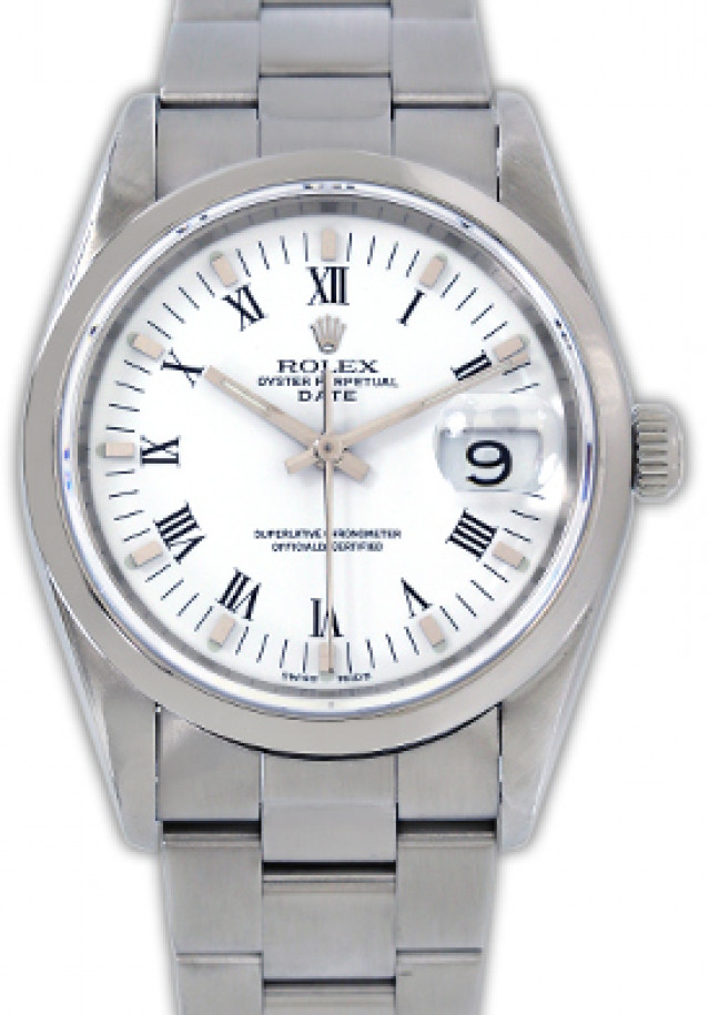 Rolex 15200 Steel on Oyster, Smooth Bezel White with Black Roman & Silver Index