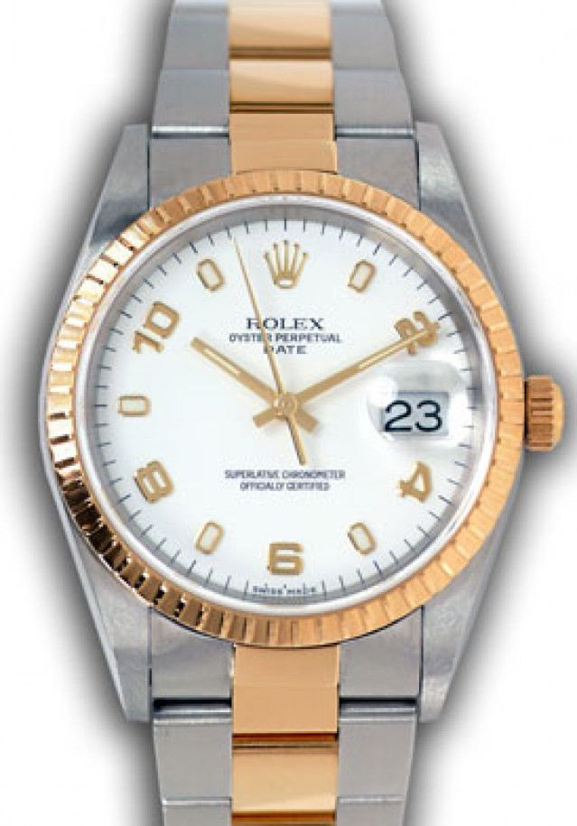 Rolex Oyster Perpetual Date 15223 Gold & Steel