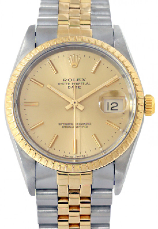 Pre-Owned Rolex Oyster Perpetual Date 15223 Gold & Steel