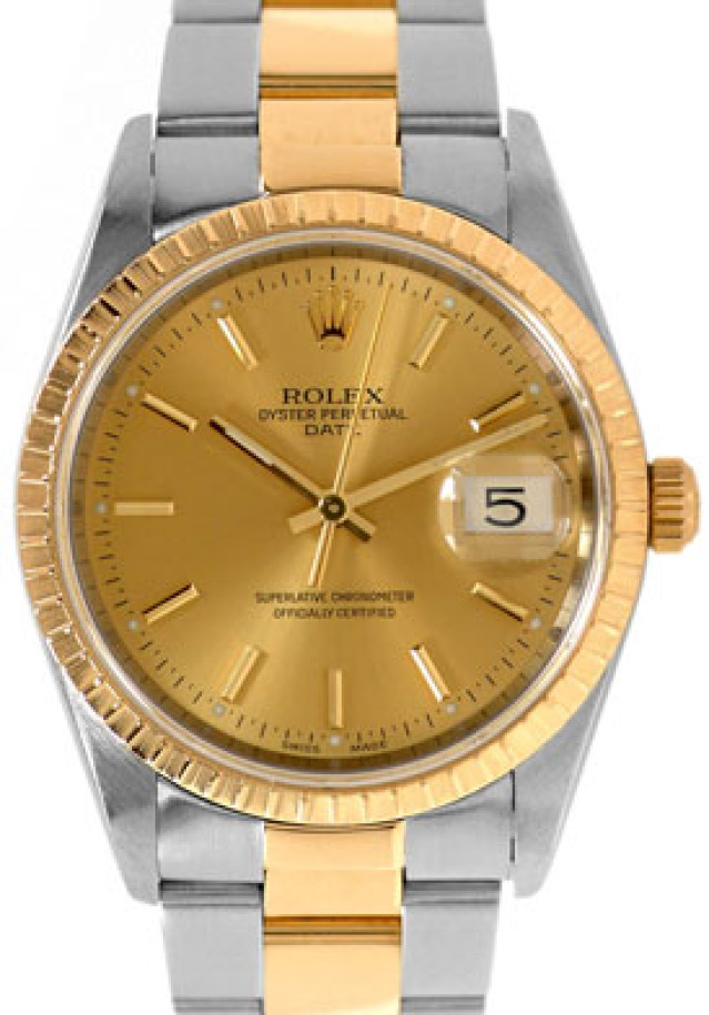 Rolex Date 15233 Gold & Steel Champagne 2000