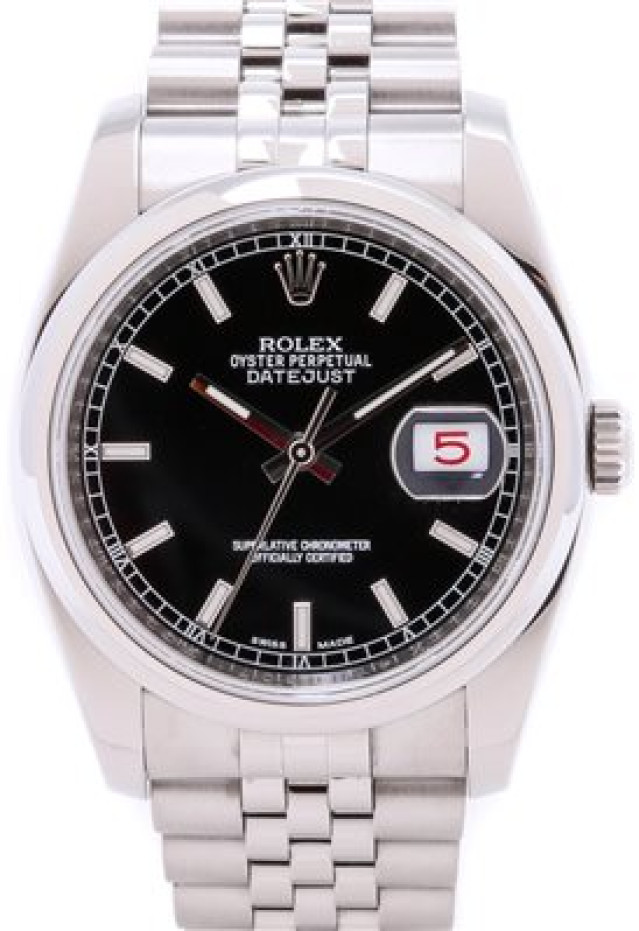 Classic Mens Rolex Datejust 116200 with Black Dial