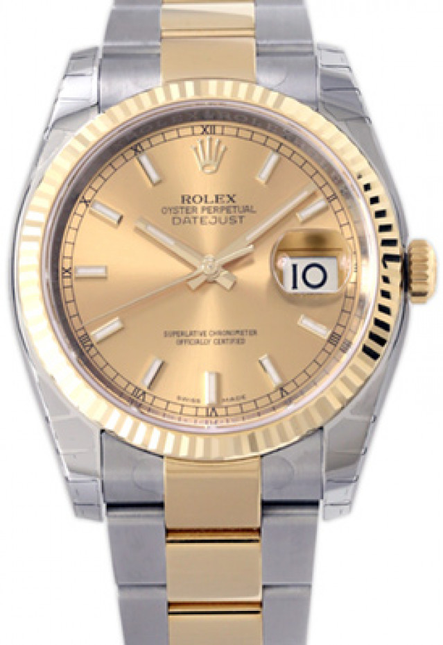 Classic Rolex Datejust 116233 with Champagne Dial