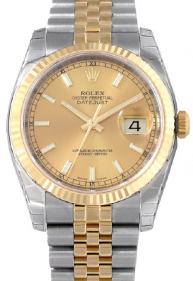 Unworn Rolex Datejust 116233 Gold & Steel