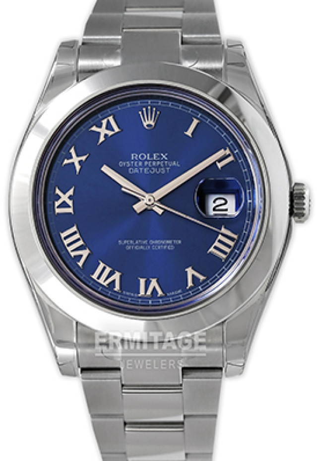 Rolex Datejust II 116300 Steel with Blue Dial & Roman Markers