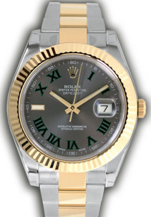 Rolex Datejust II 116333 Gold & Steel with Slate Dial