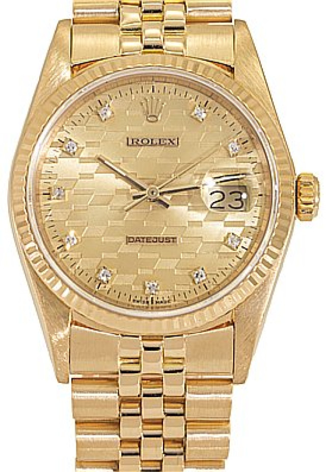 Dimaond Rolex Datejust Ref. 16018 Gilt, Chevrolet Pattern