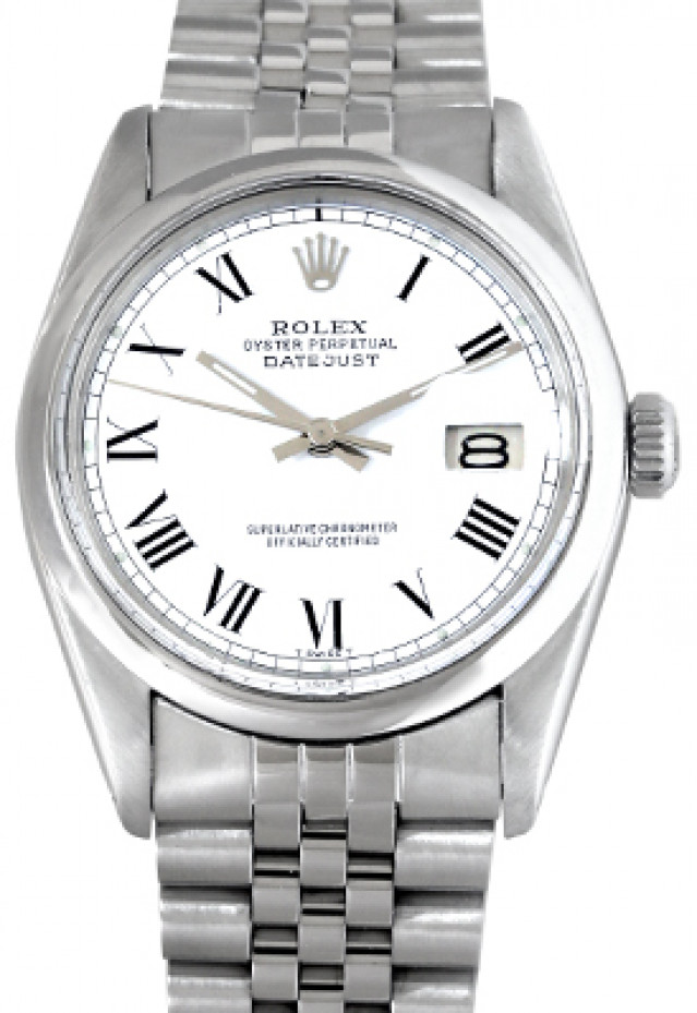 Rolex 16030 Steel on Jubilee, Smooth Bezel White with Black Roman