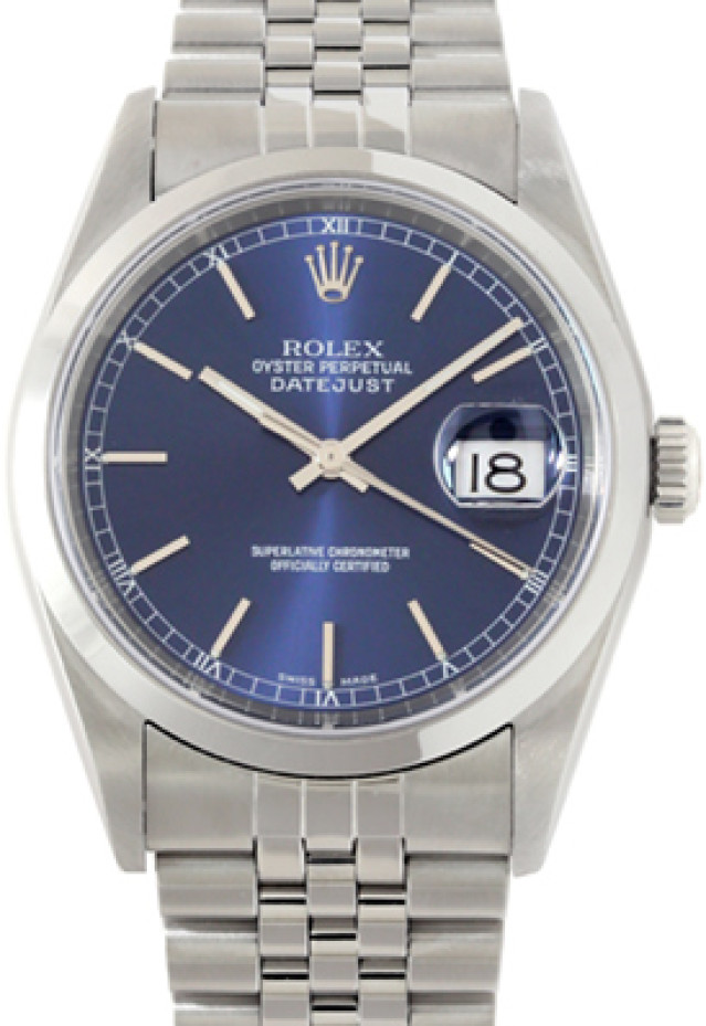 Rolex Datejust 16200 with Blue Dial