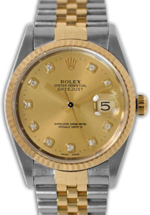 Champagne Diamond Dial Rolex Datejust 16233