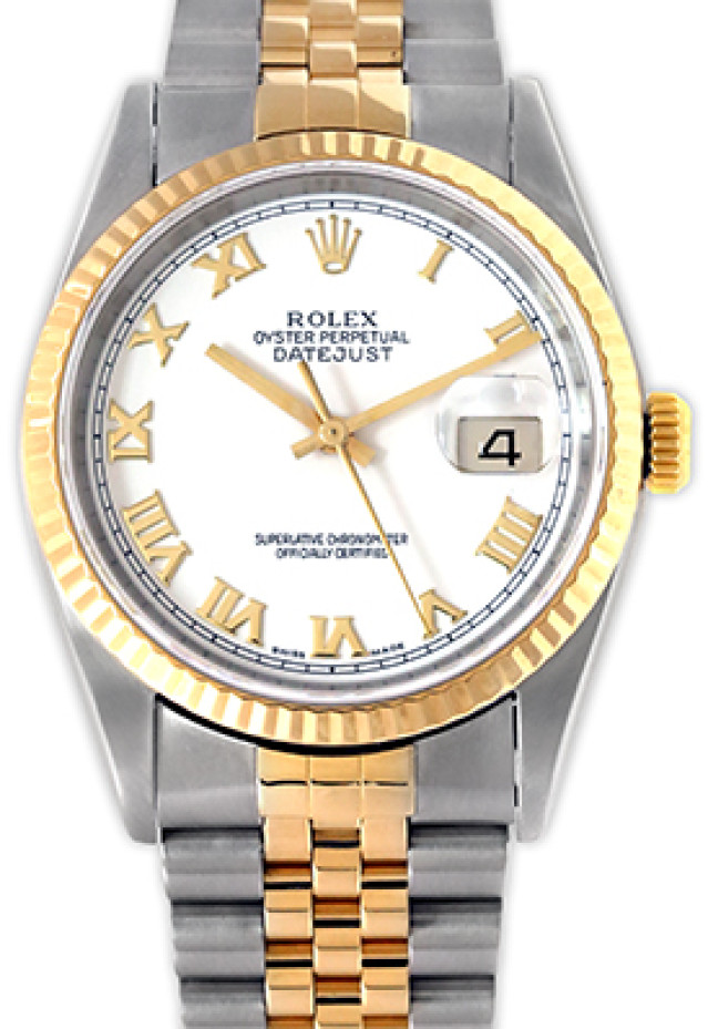 Pre-Owned Rolex Datejust 16233 with White Dial